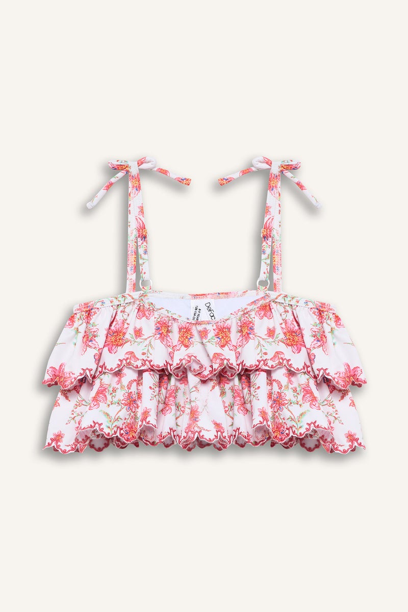 DeFacto Pink Girl 2 piece Floral Woven Bikini Casual - Image 2